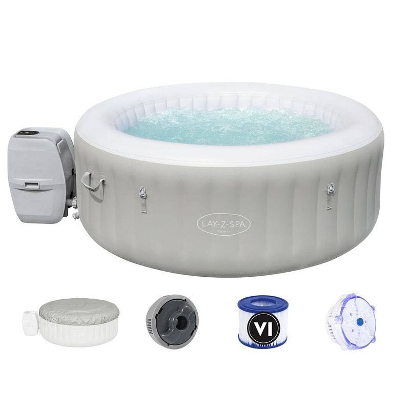 Foto van Bestway - jacuzzi - lay-z-spa - tahiti - opblaasbaar - bubbelbad - incl. toebehoren - ø180cm