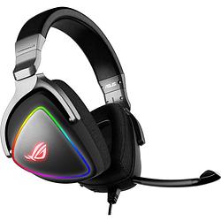 Foto van Asus rog delta over ear headset kabel gamen stereo zwart ruisonderdrukking (microfoon) volumeregeling, microfoon uitschakelbaar (mute)