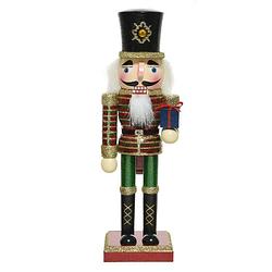 Foto van Kerstbeeldje houten notenkraker poppetje/soldaat 25 cm kerstbeeldjes - kerstbeeldjes