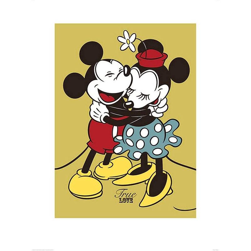 Foto van Pyramid mickey and minnie mouse true love kunstdruk 60x80cm