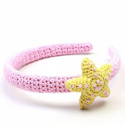 Foto van Naturezoo haarband ster roze/geel