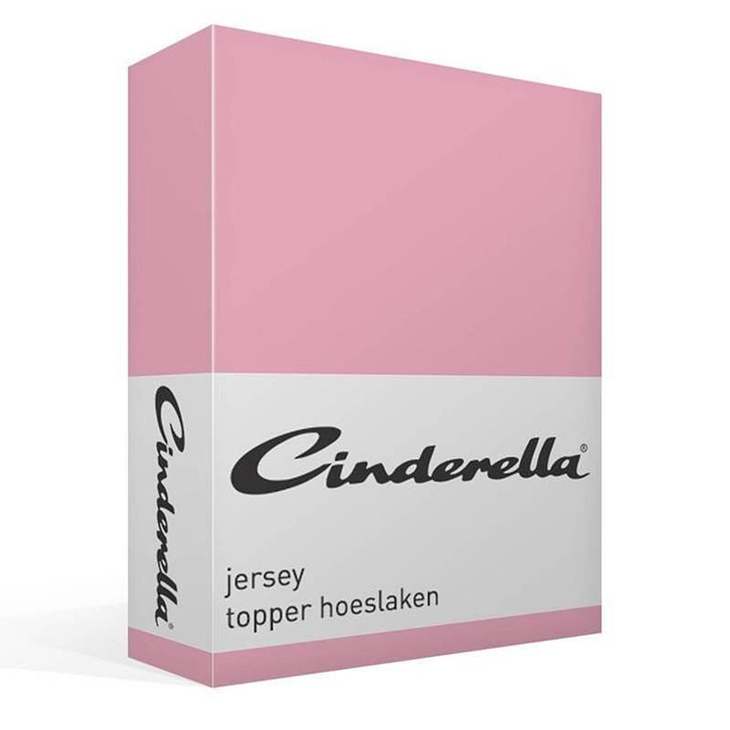 Foto van Cinderella jersey topper hoeslaken - 100% gebreide jersey katoen - 2-persoons (140x200/210 cm) - candy