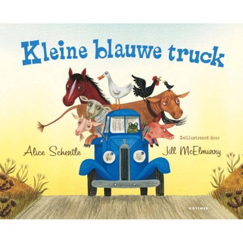 Foto van Kleine blauwe truck