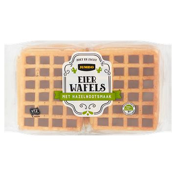 Foto van Jumbo eierwafels met hazelnootsmaak 8 stuks