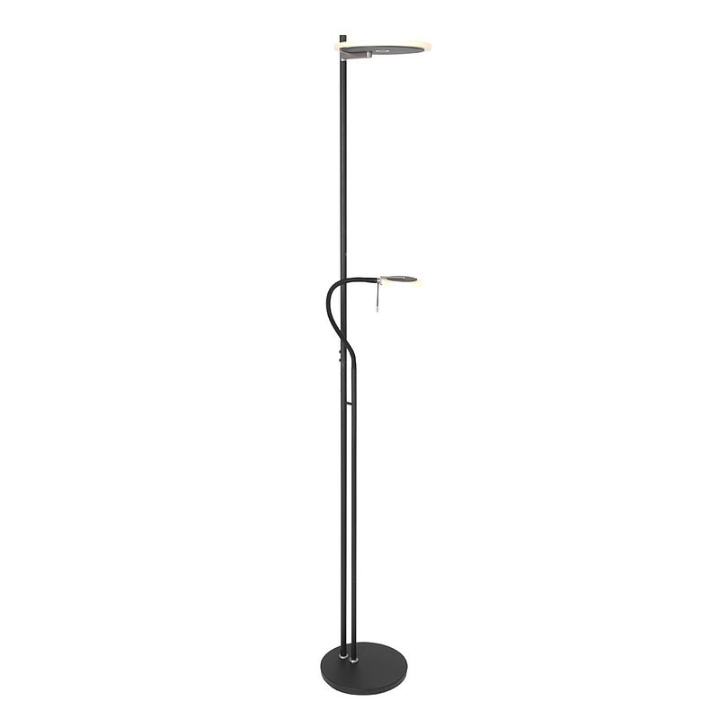 Foto van Moderne vloerlamp - steinhauer - glas - modern - led - l: 50cm - voor binnen - woonkamer - eetkamer - zwart