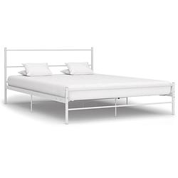 Foto van Vidaxl bedframe metaal wit 140x200 cm