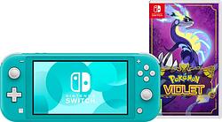 Foto van Nintendo switch lite turquoise + pokémon violet