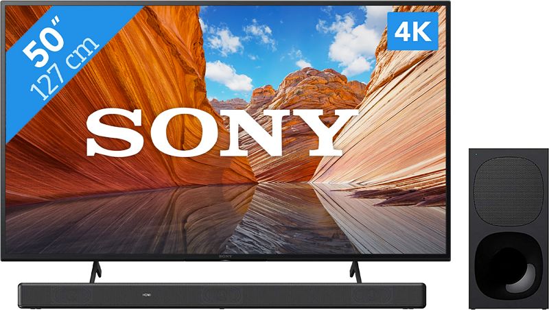 Foto van Sony kd-50x80j + soundbar