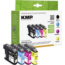 Foto van Kmp inkt vervangt brother lc-223 compatibel combipack zwart, cyaan, magenta, geel b48v 1529,4005