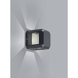 Foto van Moderne wandlamp logone - metaal - grijs