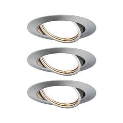 Foto van Paulmann 93425 base inbouwlamp set van 3 stuks led led 15 w ijzer (geborsteld)