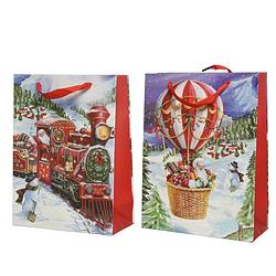 Foto van Decoris - giftbag papier l10b26h32 cm a2 i kerst