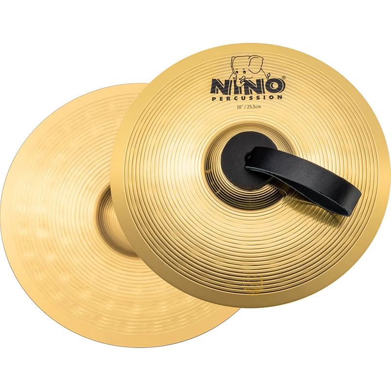 Foto van Nino percussion nino-br25 cymbal 10 inch crash bekkens met draagbanden