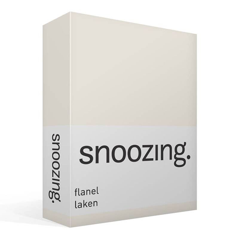 Foto van Snoozing - flanel - laken - tweepersoons - 200x260 - ivoor