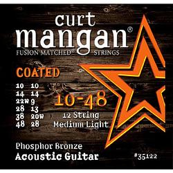 Foto van Curt mangan phosphor bronze coated 10-48 12-string snarenset voor 12-snarige akoestische gitaar