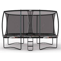 Foto van Berg trampoline ultim pro bouncer met veiligheidsnet - safetynet deluxe xl - 500 x 300 cm - airflow pro springmat