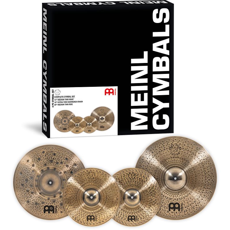 Foto van Meinl pac-cs1 pure alloy custom complete cymbal set bekkenset 14-18-20