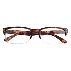 Foto van H2optics leesbril panter semi-randloos bruin sterkte +2,50