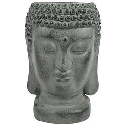 Foto van Bloempot boeddha van steen 29 cm - zwart