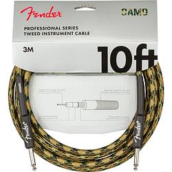 Foto van Fender professional series tweed woodland camo instrumentkabel 3 meter