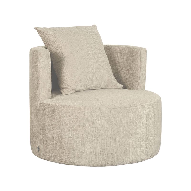 Foto van Label51 fauteuil evy - beige - fluweel