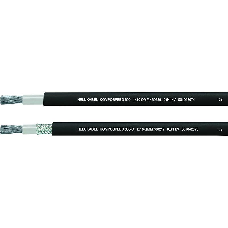 Foto van Helukabel 60216 geleiderkettingkabel kompospeed 600-c 1 x 6.00 mm² zwart 100 m