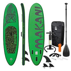 Foto van Stand up paddle surfboard 320 x 82 x 15 cm groene makani