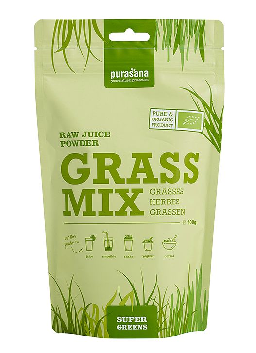 Foto van Purasana grassmix raw juice powder