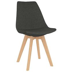 Foto van Infiori eetkamerstoelen 4 st stof donkergrijs