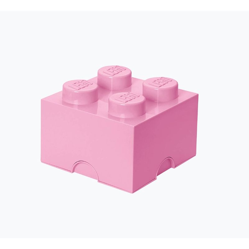 Foto van Set van 2 - opbergbox brick 4, lichtroze - lego