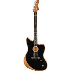 Foto van Fender limited edition american acoustasonic jazzmaster eb black met deluxe gigbag