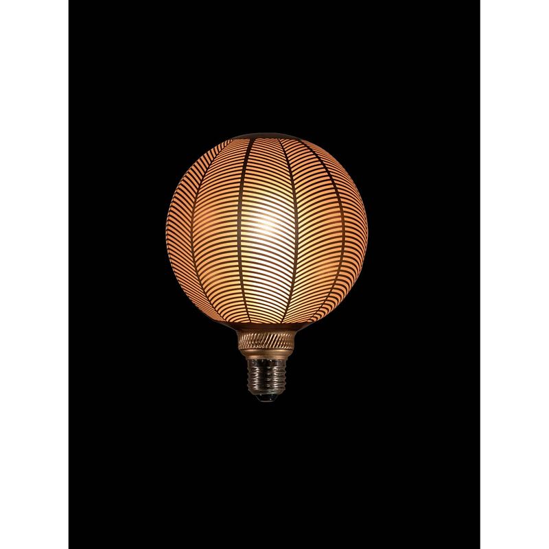 Foto van Led bulb palm leaf pattern matt gold 125x170mm 4w-2200k / e