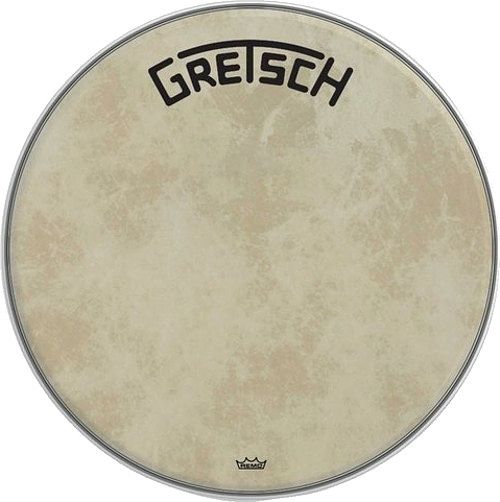 Foto van Gretsch drums broadkaster logo fiberskyn resonantievel 24 inch