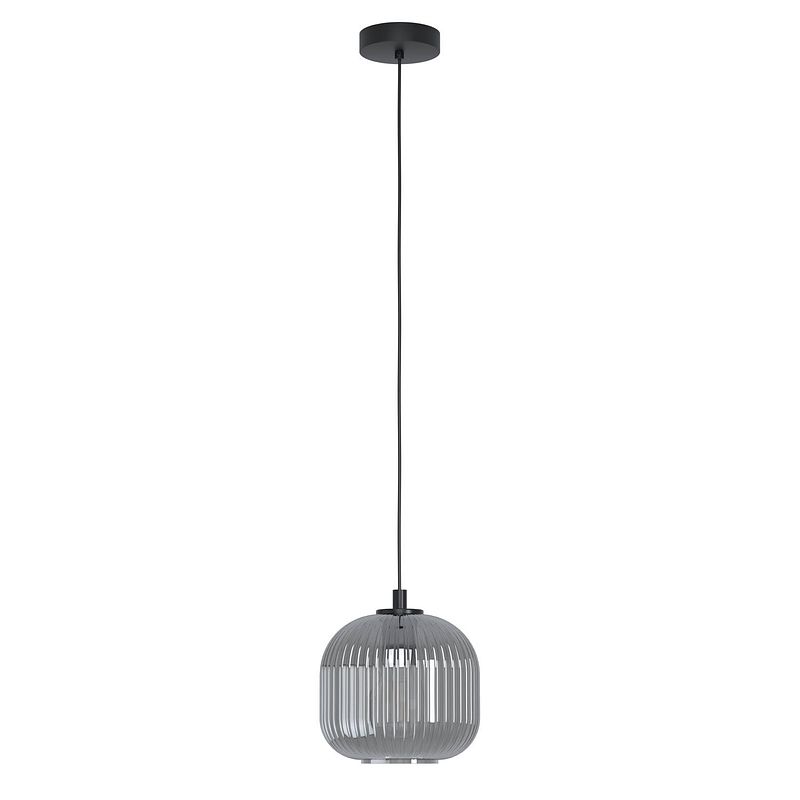 Foto van Eglo mantunalle 1 - hanglamp - e27 - ø 20 cm - zwart