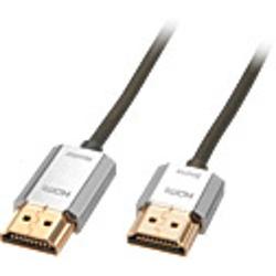 Foto van Lindy hdmi aansluitkabel hdmi-a stekker, hdmi-a stekker 3.00 m grijs 41675 high speed hdmi met ethernet, ofc-kabel, rond, ultra hd-hdmi met ethernet,