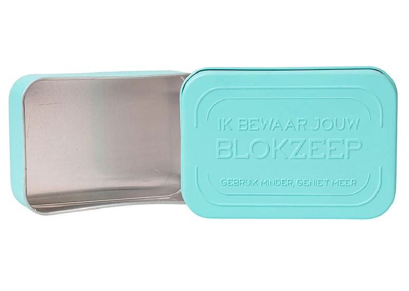 Foto van Blokzeep zeepblikje aluminium -voor body blok/scheer blok