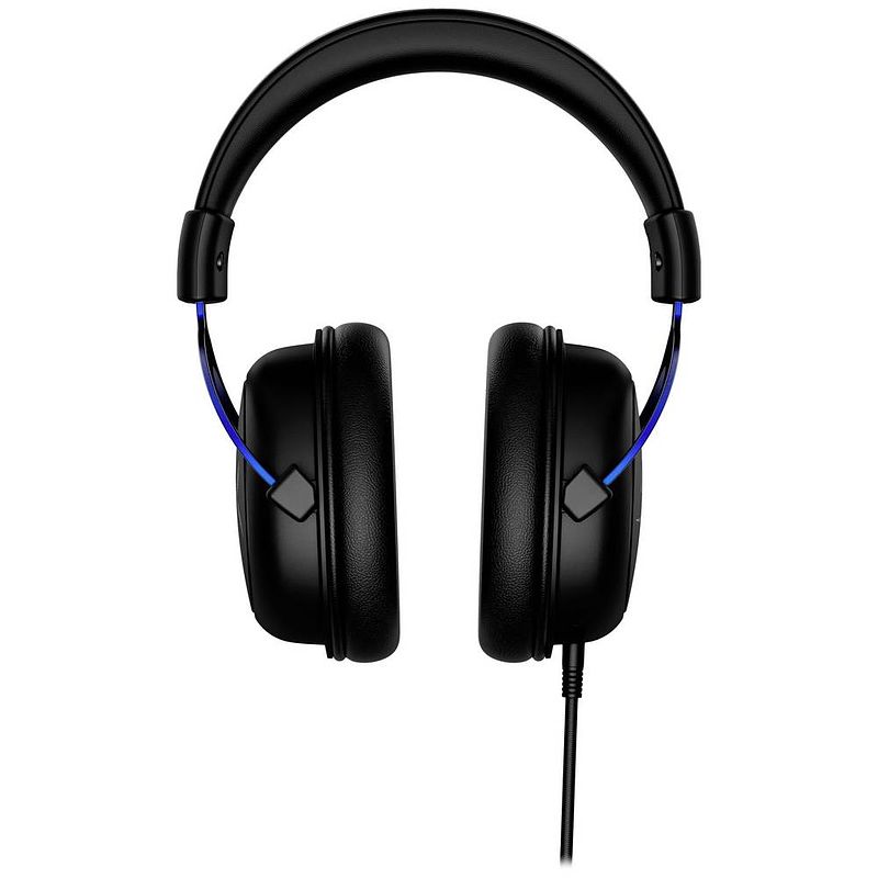 Foto van Hyperx cloud gaming over ear headset kabel gamen stereo zwart/blauw