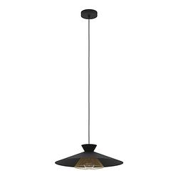 Foto van Eglo grizedale hanglamp - e27 - ø 50 cm - zwart/goud - staal