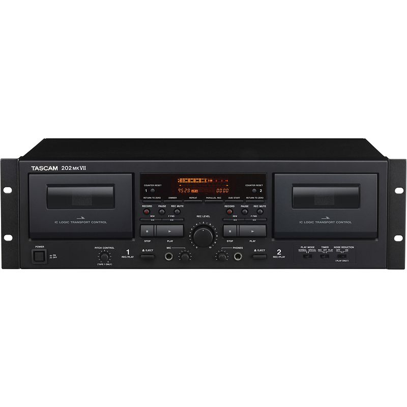 Foto van Tascam 202 mkvii dual cassette recorder/player