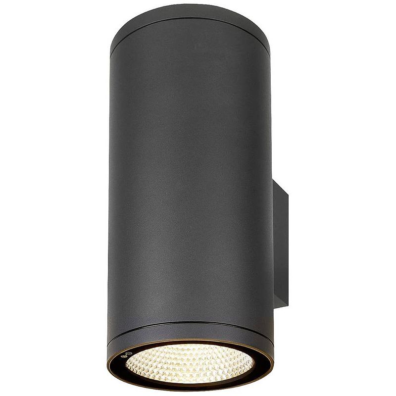 Foto van Slv enola round l up/down 1003441 led-buitenlamp (wand) led vast ingebouwd 53 w antraciet