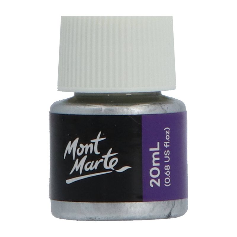 Foto van Mont marte® premium zilver folie verf 20ml - detailverf