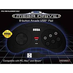 Foto van Zwart bedrade controller retrobit sega mega drive usb-verbinding