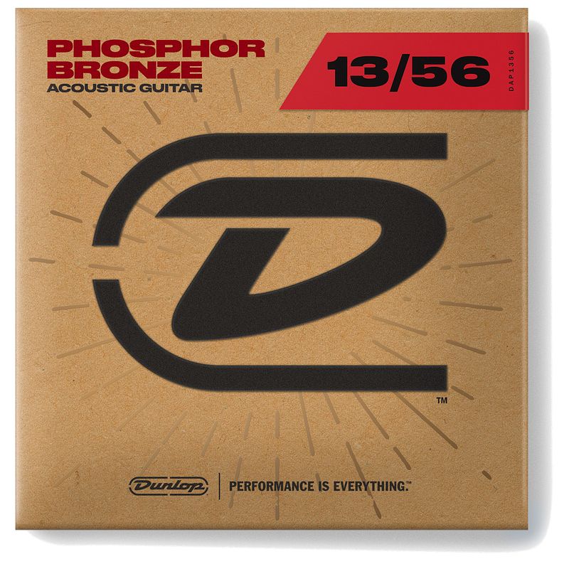 Foto van Dunlop dap1356 phosphor bronze medium 13-56 snarenset