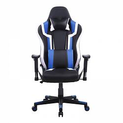Foto van Gamestoel tornado bureaustoel - ergonomisch verstelbaar - racing gaming stoel - zwart blauw