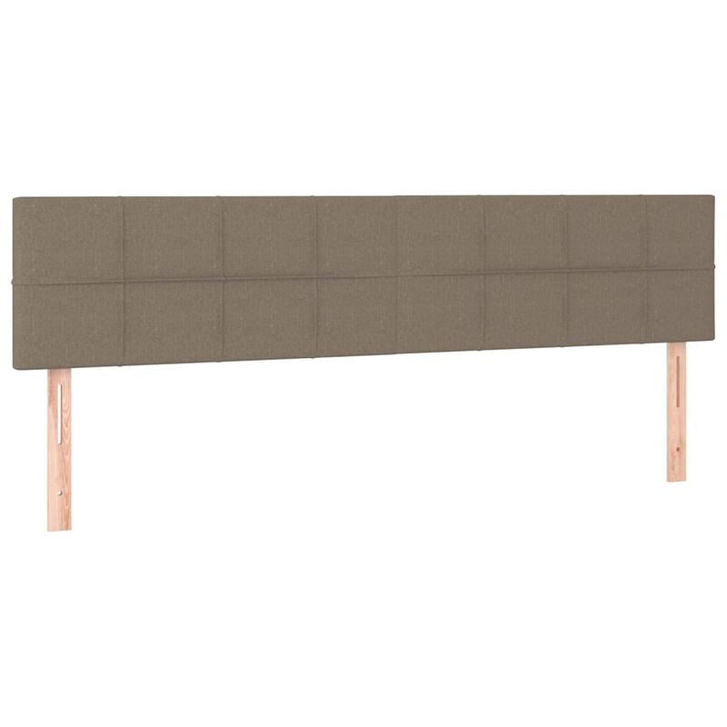 Foto van Vidaxl hoofdborden 2 st 100x5x78/88 cm stof taupe