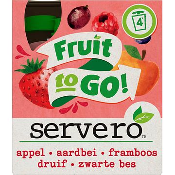 Foto van Servero fruit to go appel, aardbei, framboos bij jumbo