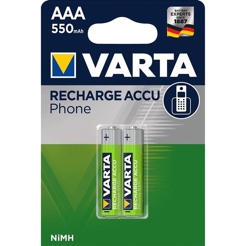 Foto van Varta recharge accu phone aaa 550mah - 10x 2 (20stuks)