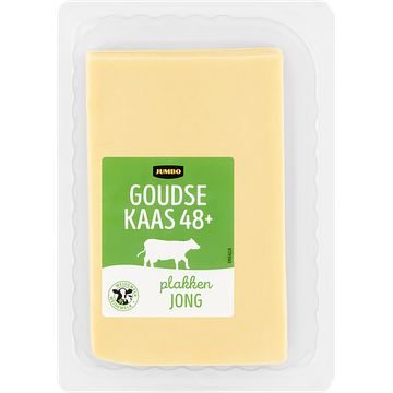 Foto van Jumbo goudse kaas jong 48+ plak 190g