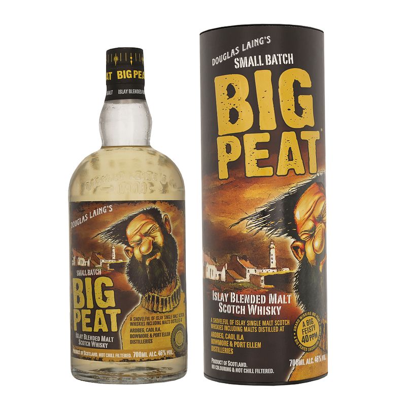 Foto van Douglas laing'ss big peat 70cl whisky + giftbox