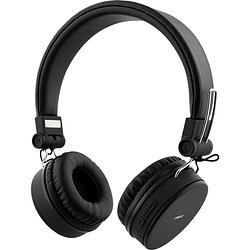 Foto van Streetz hl-bt400 on ear headset bluetooth stereo zwart indicator voor batterijstatus, vouwbaar, headset, volumeregeling